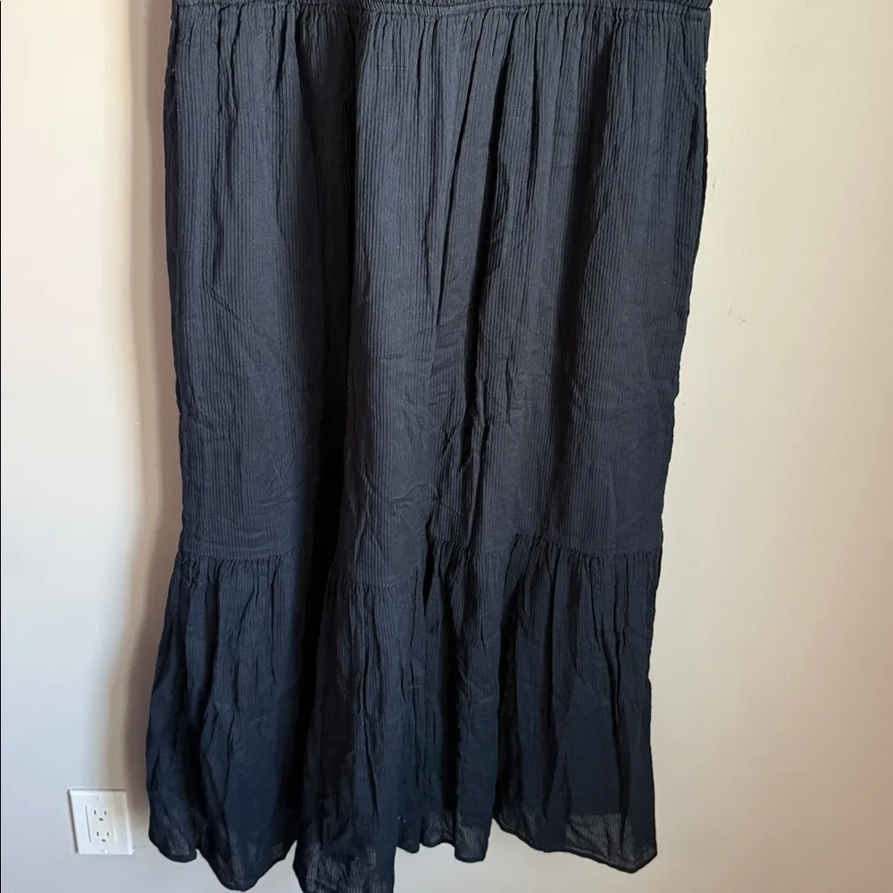 NEW Quince Organic Textured Cotton Smocked V-Neck Midi Dress XL - Image 9