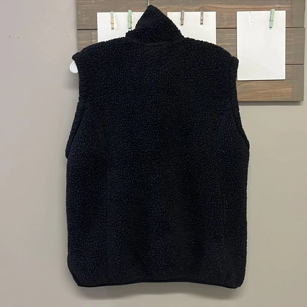 Free Country Women’s Black Teddy Bear Zip-Up Sleeveless Vest with Pockets-Large - Image 4