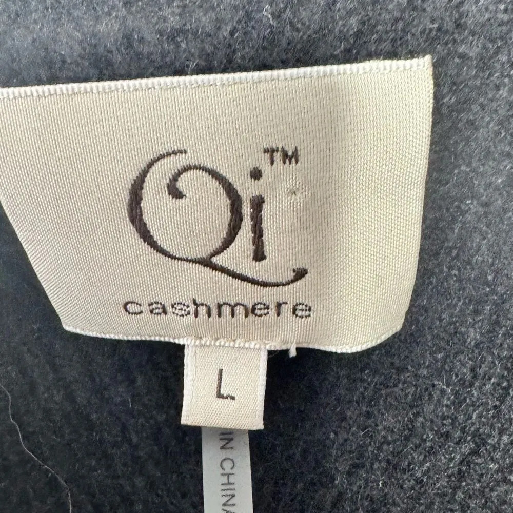 Qi black cashmere sweater dress size large - Image 5