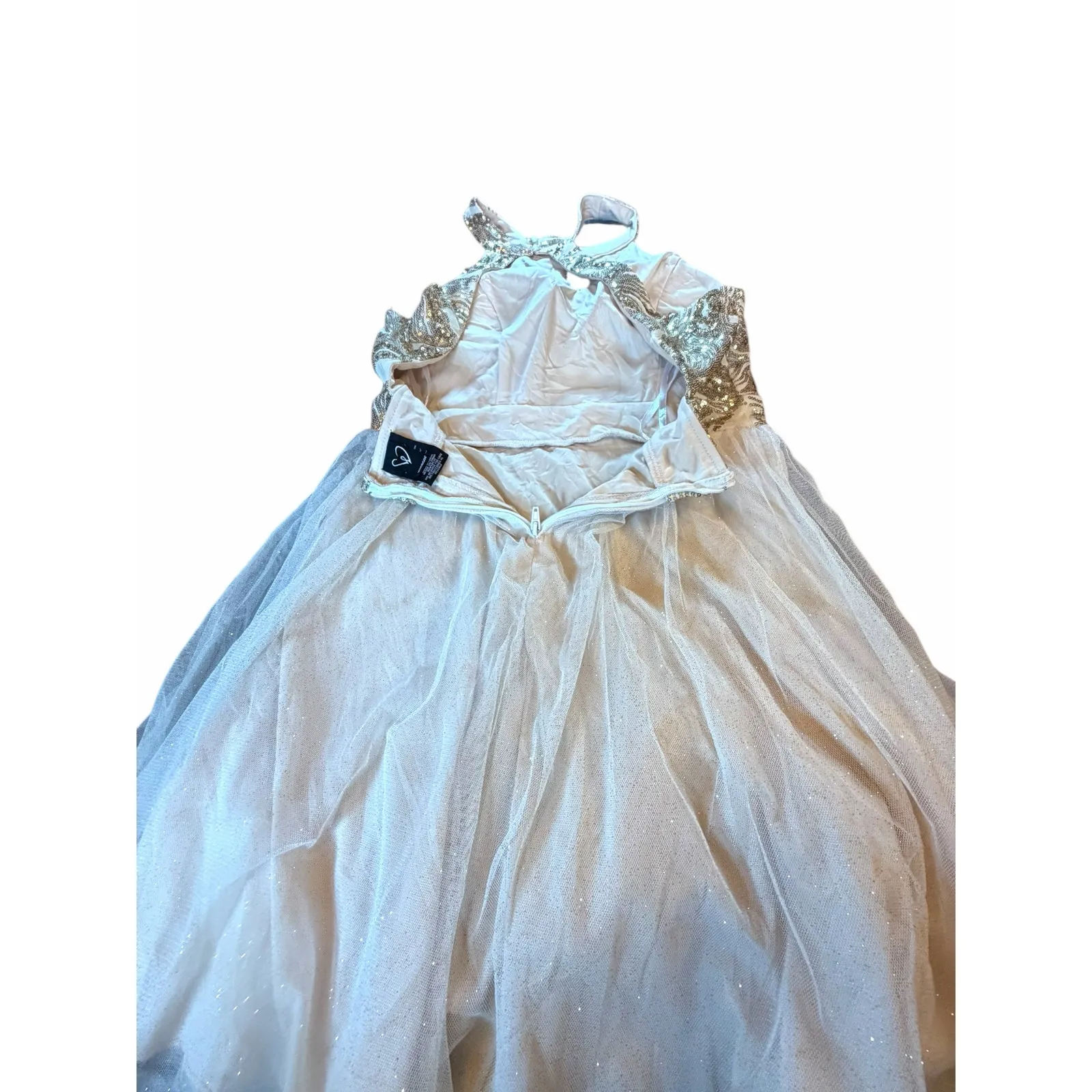 NWT Windsor Gold Sequin Halter Dress - Size 9 - Image 15