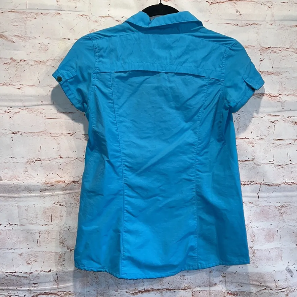 Mountain Hardwear Women’s Canyon Shirt button down short sleeve Bright blue XS - Image 6