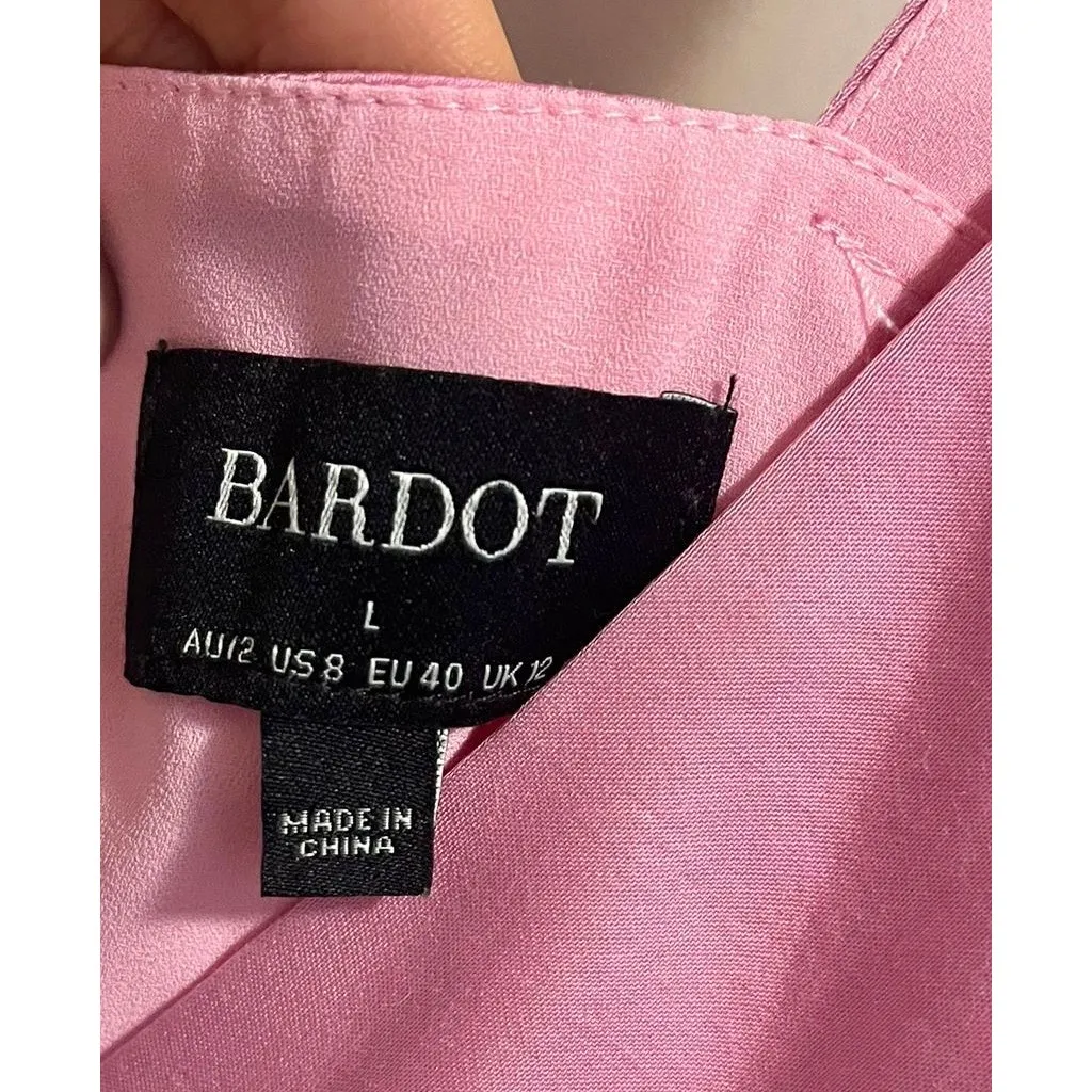 Bardot x Revolve Anika Corset Satin Mini Dress in Petal Pink Womens L - Image 5