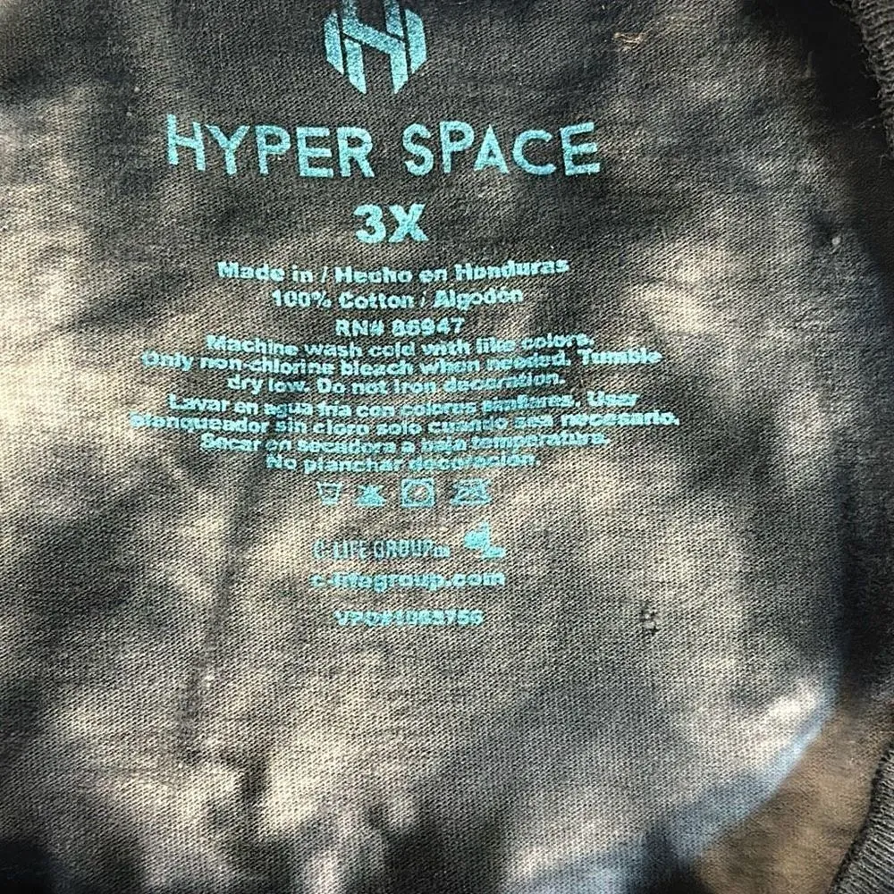 NASA tie dye short long sleeve shirt 3X Gray Size XL - Image 7