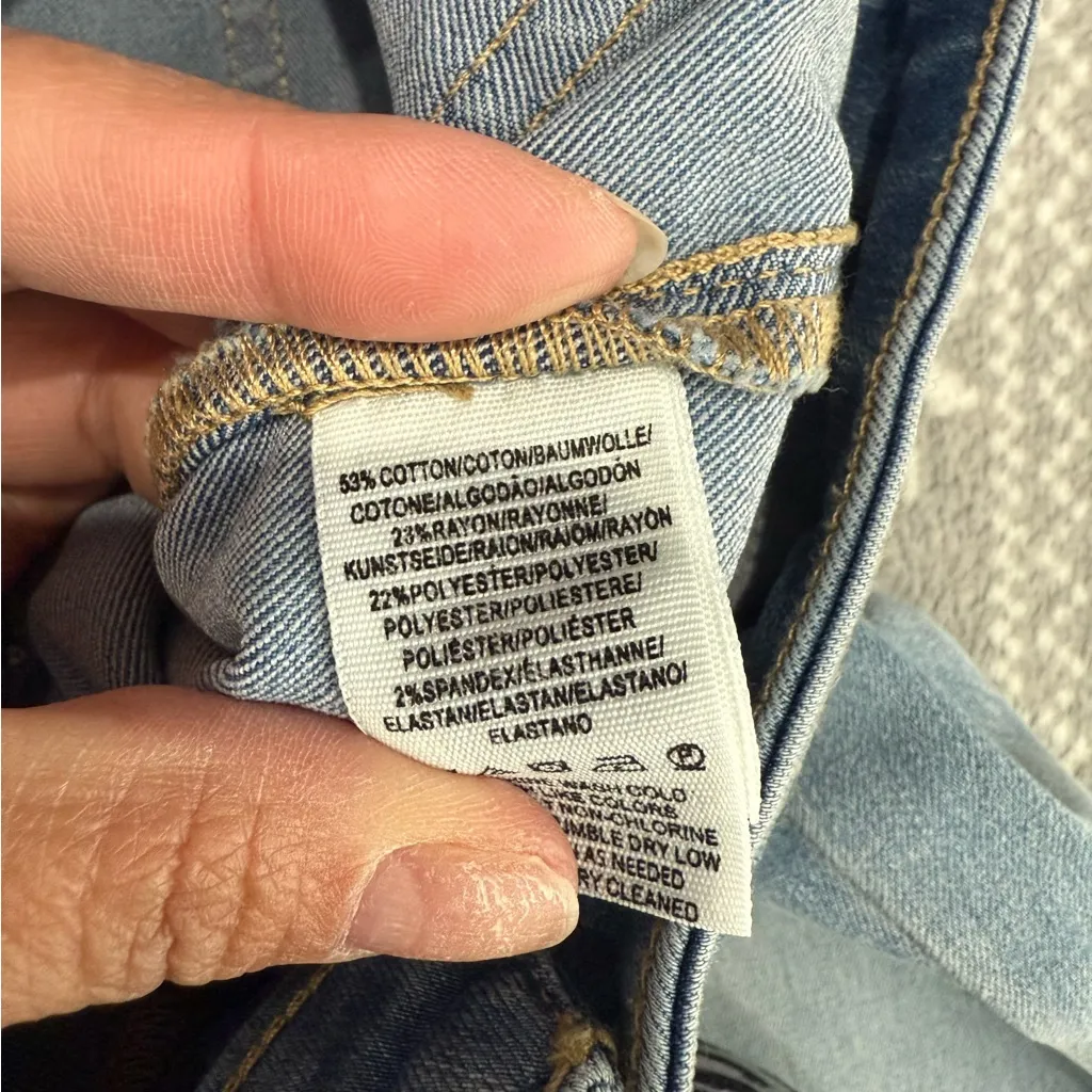 Free People Flare Float On‎ Pant Jean in Love Letters Blue Size 24 - Image 8