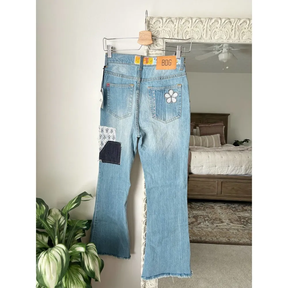 BDG Patchwork Retro Boho Flare Jeans - Image 8