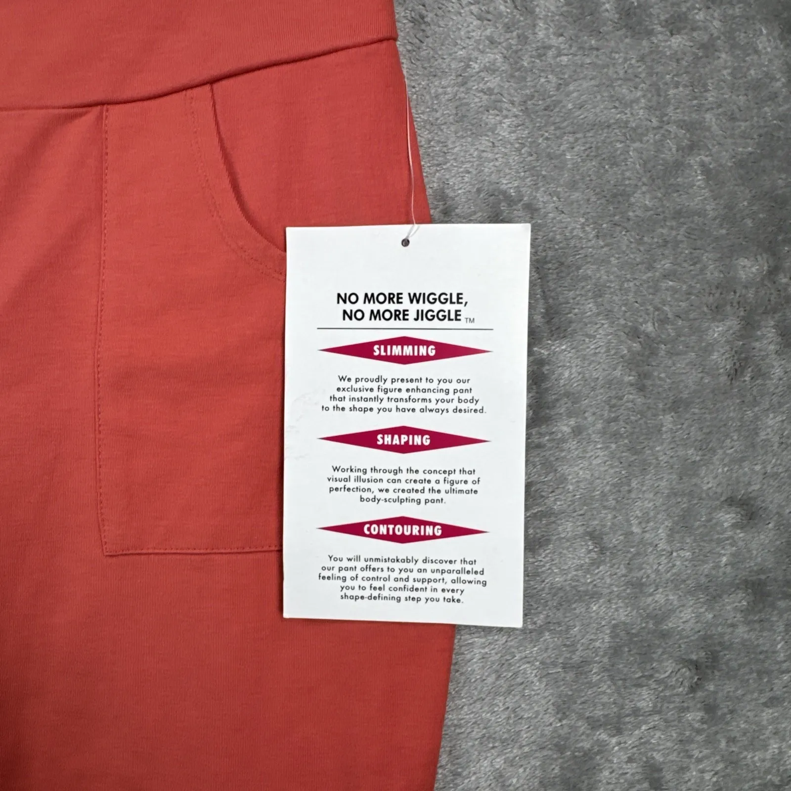 Women with Control Leggings S Petite Coral Slimming Contouring Crop Cargo Casual Orange Size undefined - Image 7