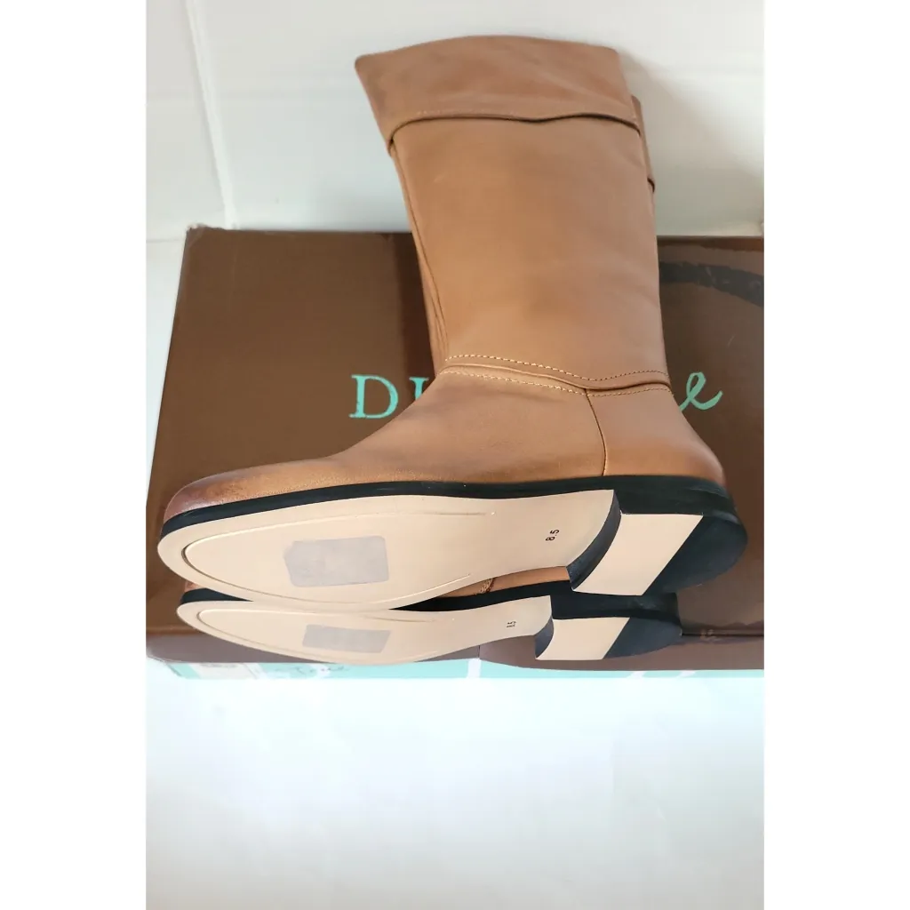 New! DIBA TRUE Women's Poppy Seed Tall Boots Riding Boots Knee High Tan Size 8.5 - Image 12
