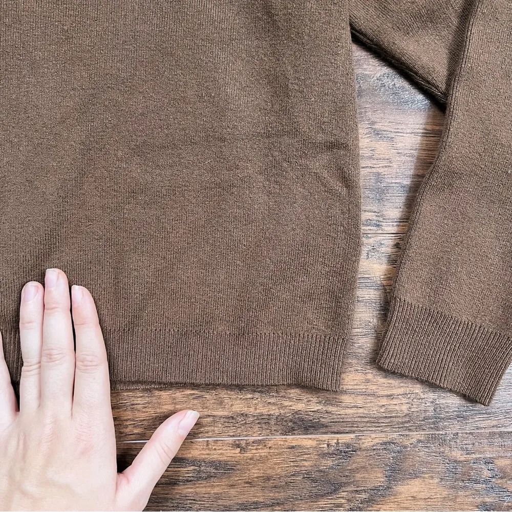 Daily Practice by Anthropologie • V-Neck Sweater oversized Dark Mink Brown knit - Image 8