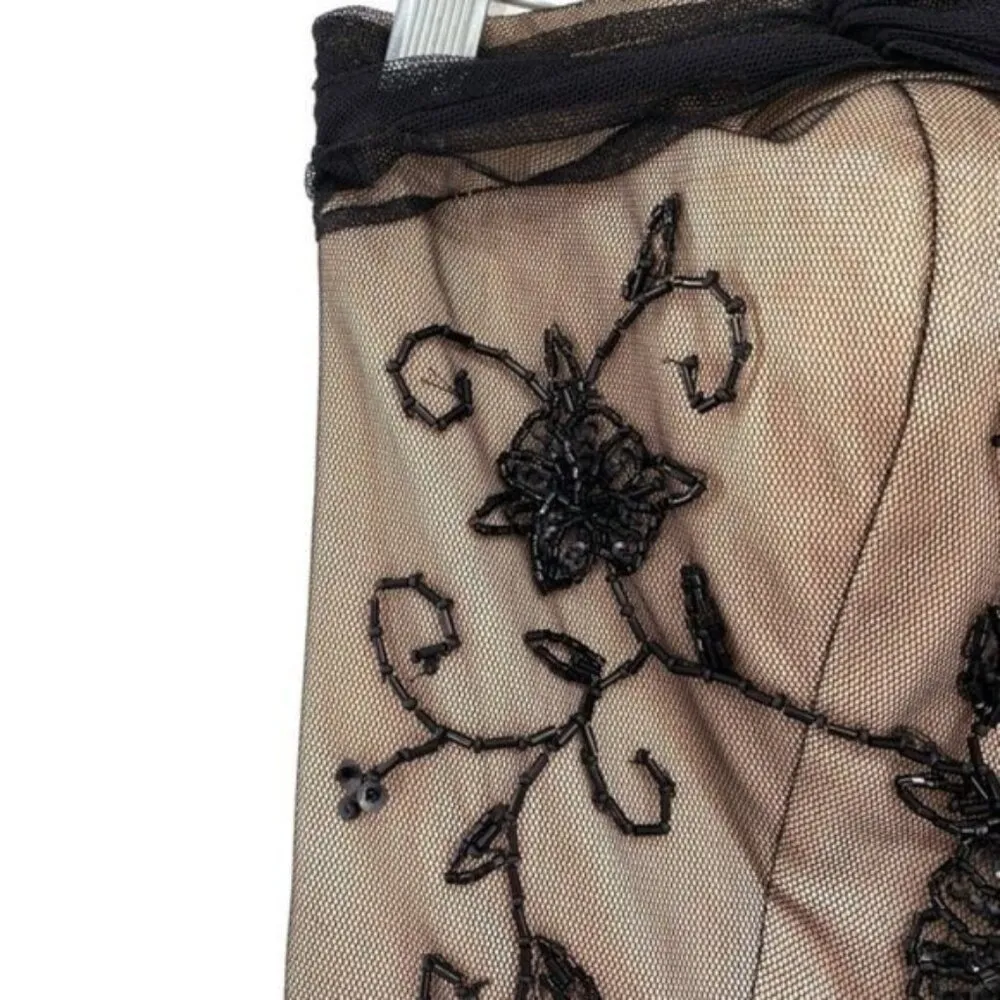 Morgan & Co Vintage Beaded Formal Prom Cocktail Dress Old Hollywood Glam - Image 8