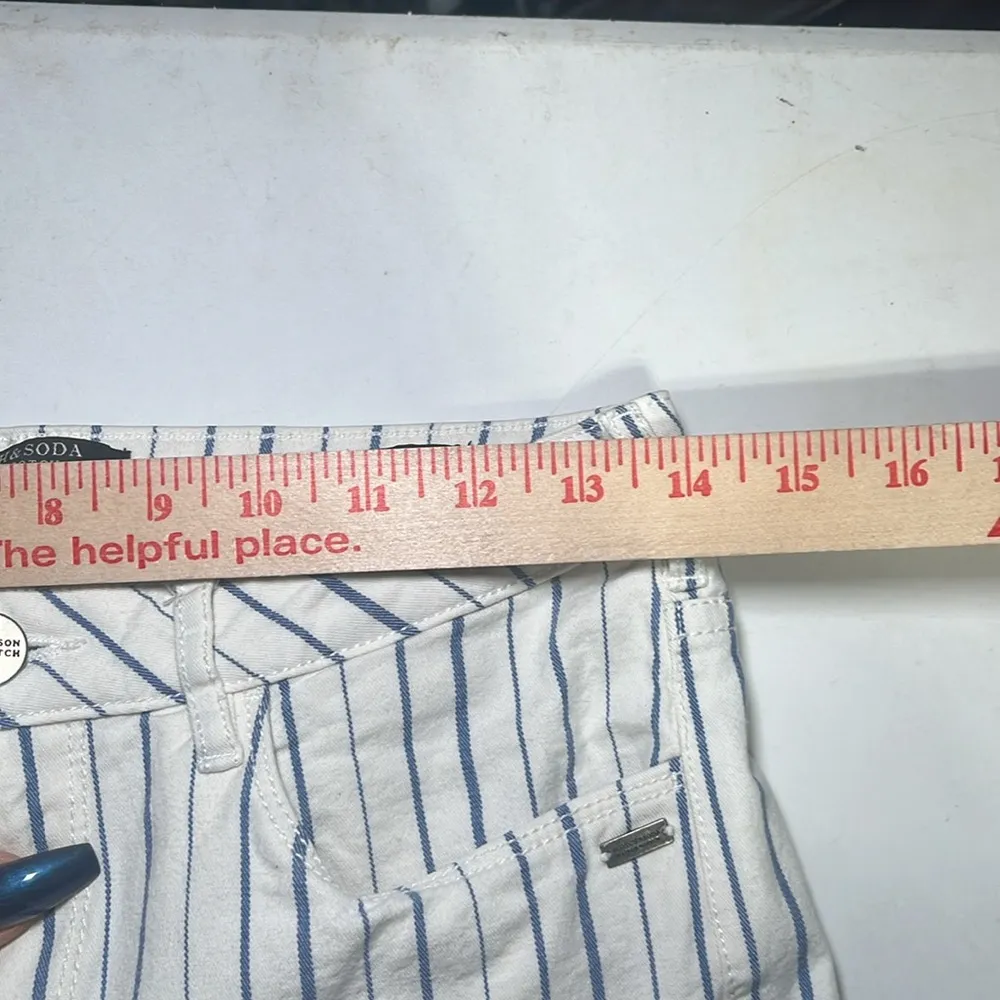 Scotch & Soda‎ Downtown Surf La Bohemienne Mid Rise Skinny White Blue Striped - Image 8
