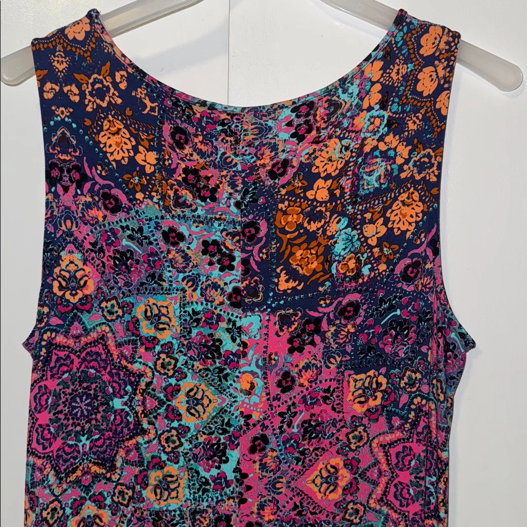 Cynthia Rowley Sleeveless Dress w Boho Madala Print Women’s 1X - Image 7