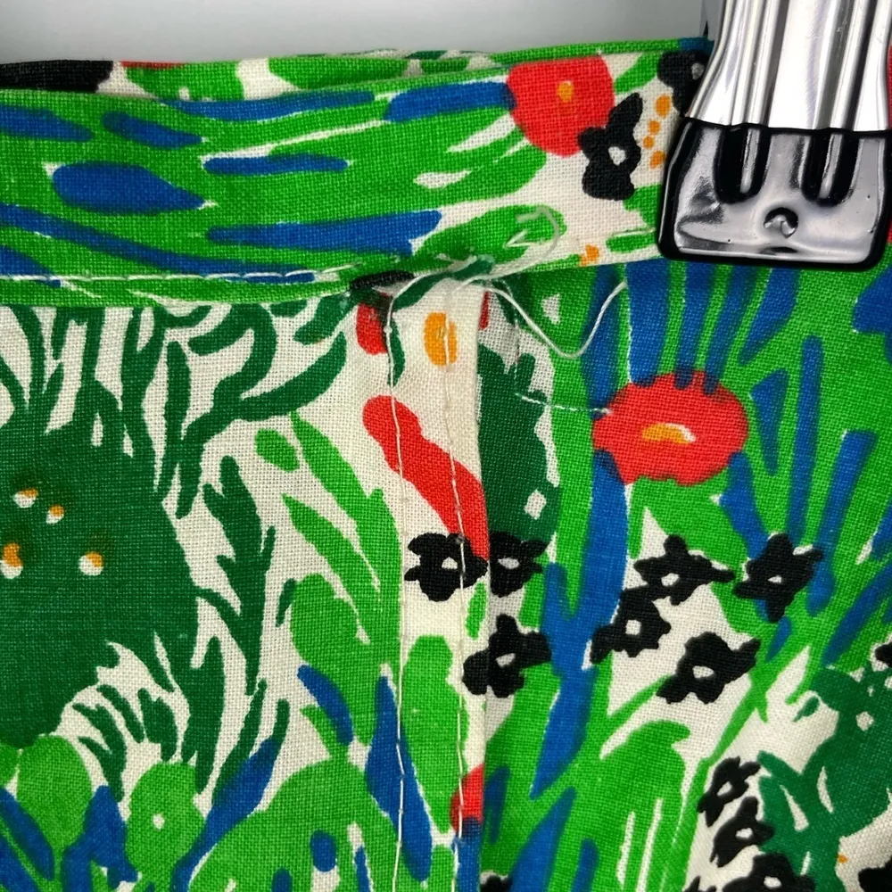 Vintage David Smith Farming Harvesting‎ All Over Print Art to Wear Wrap Skirt Green Size 8 - Image 6