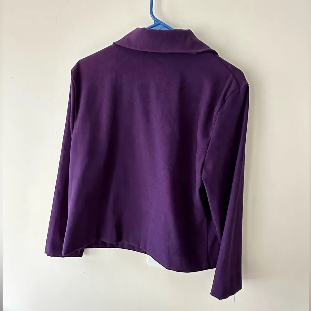Briggs New York Purple 4 Button Lightweight Blazer Size PM - Image 3