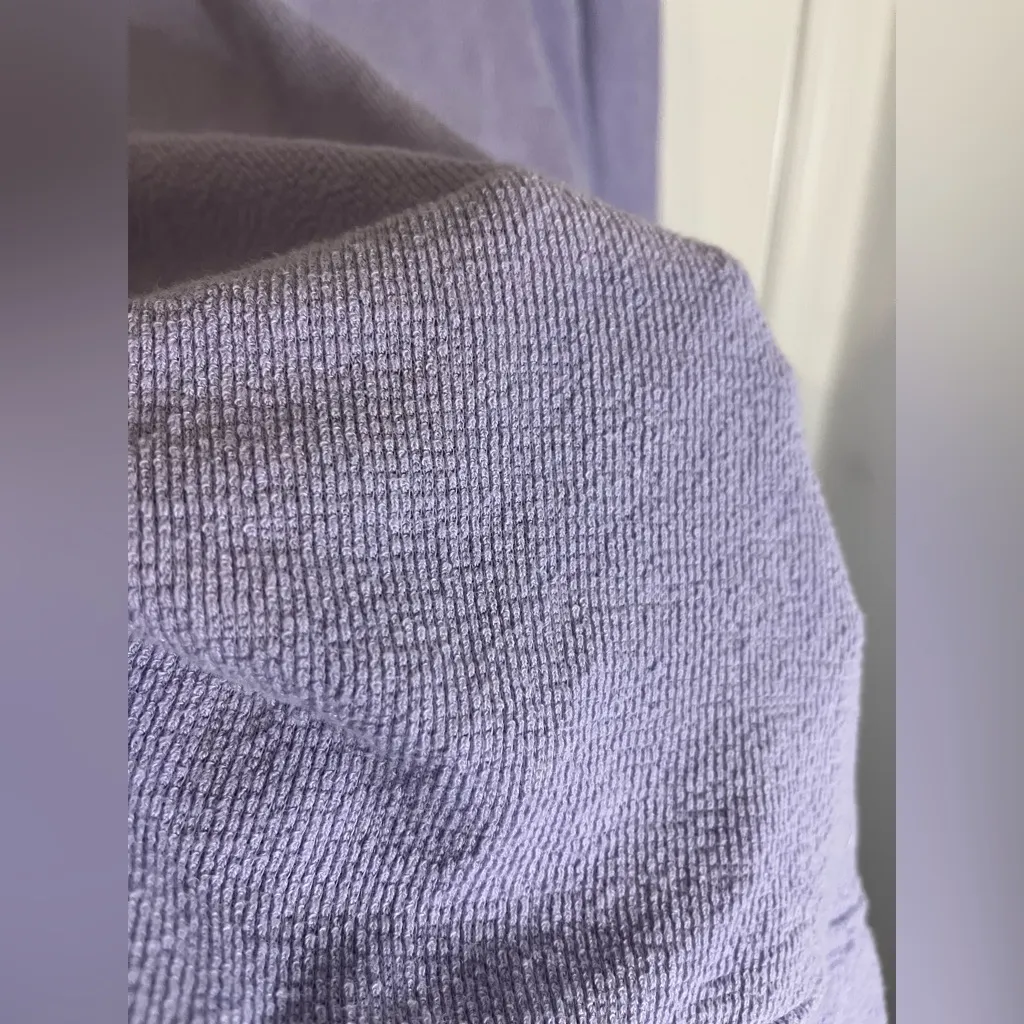 Marley Lilly Lilac Cotton Lounge Crewneck Terry Cloth Long Sleeve Top Sz L-XL - Image 13