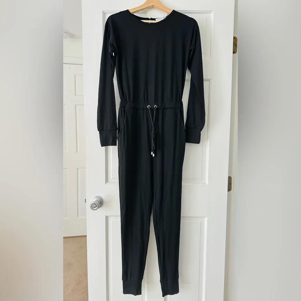 NEW! Lovers and Friends Vela Lounge Jumpsuit in Black Jersey Revolve Size S - Image 4