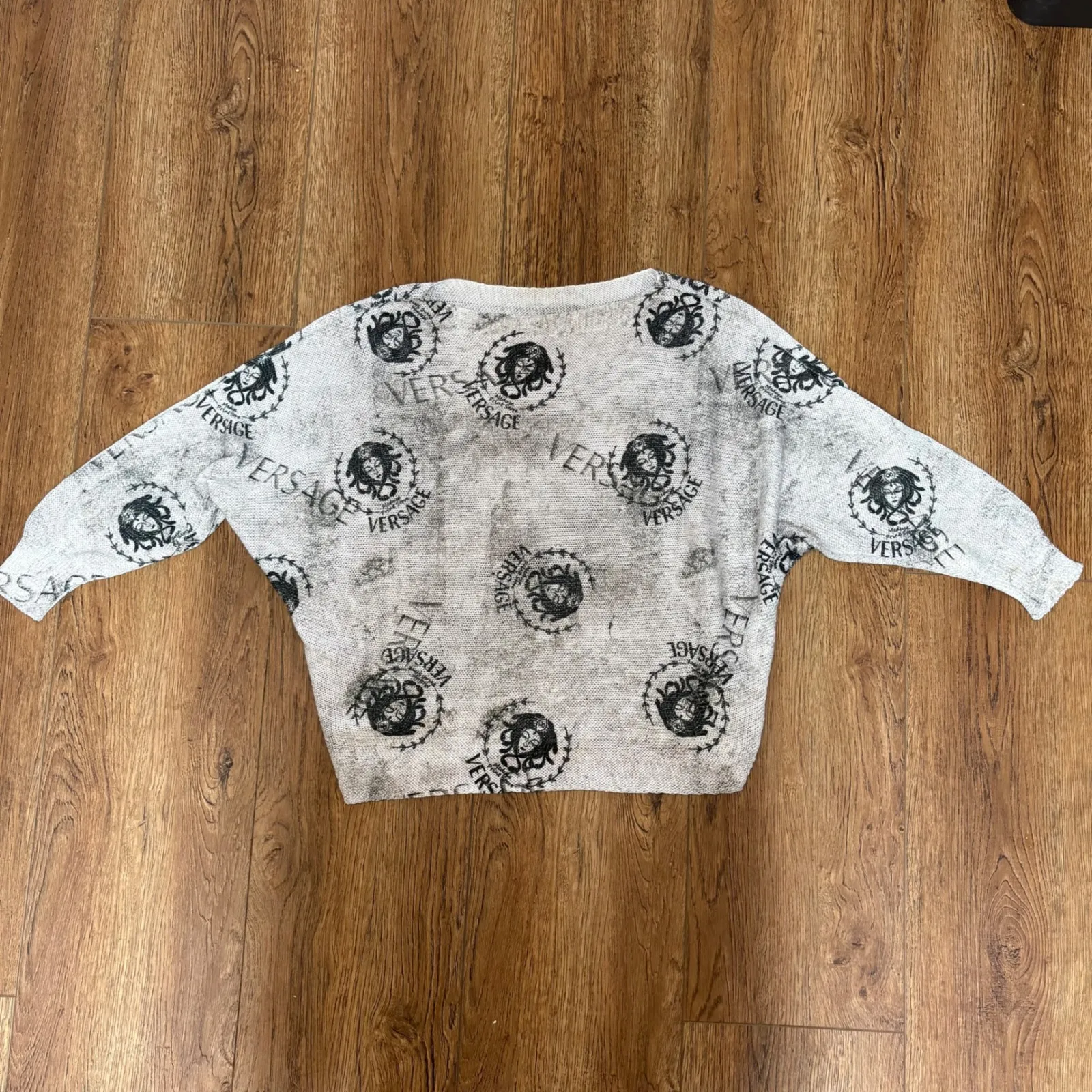 Free for Humanity Versage Knit Top Medusa Made In Italy Womens M AOP Lightweight Size M - Image 2