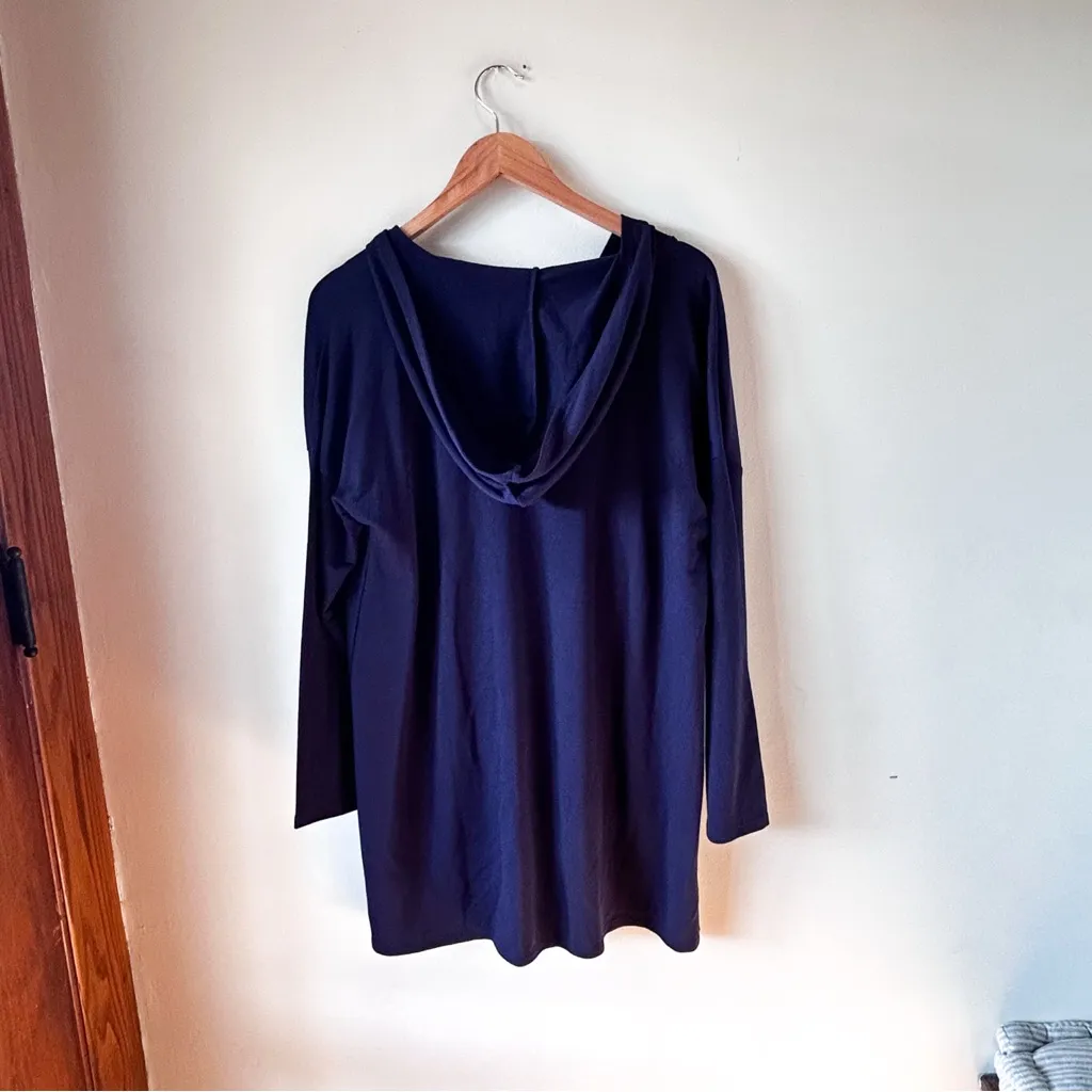 Soft Surrounding Women's Tunic Hoodie Pullover Front Pocket Drawstring Size L - Image 3