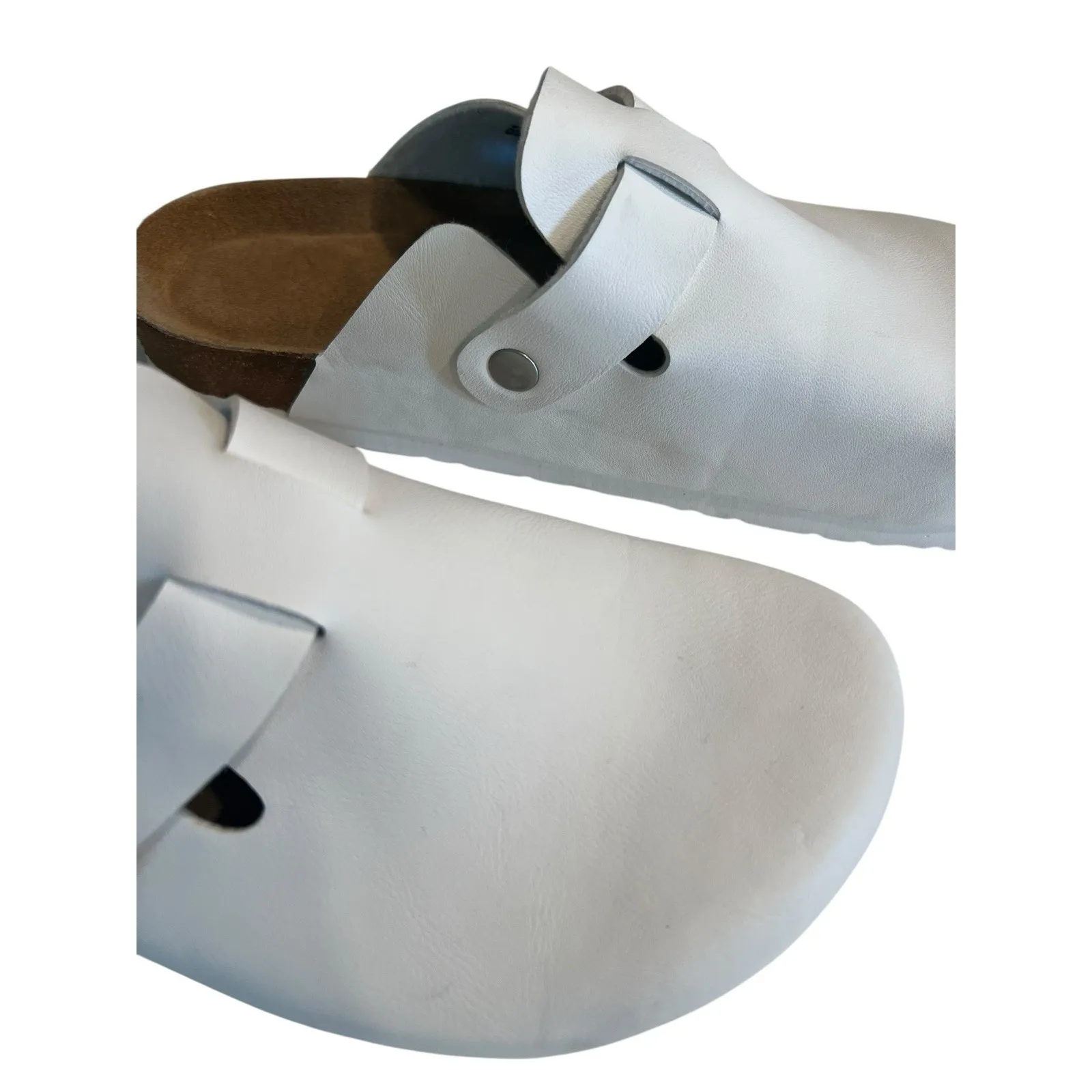 CUSHIONAIRE Hana Slip-On Buckle‎ Clog with Cork Footbed Memory Foam Size 8.5 - Image 3