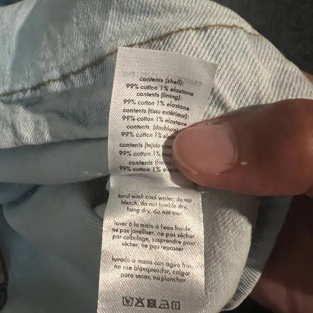 We Wore What Cut Out Light  Denim Mini Skirt sz S NWT - Image 14