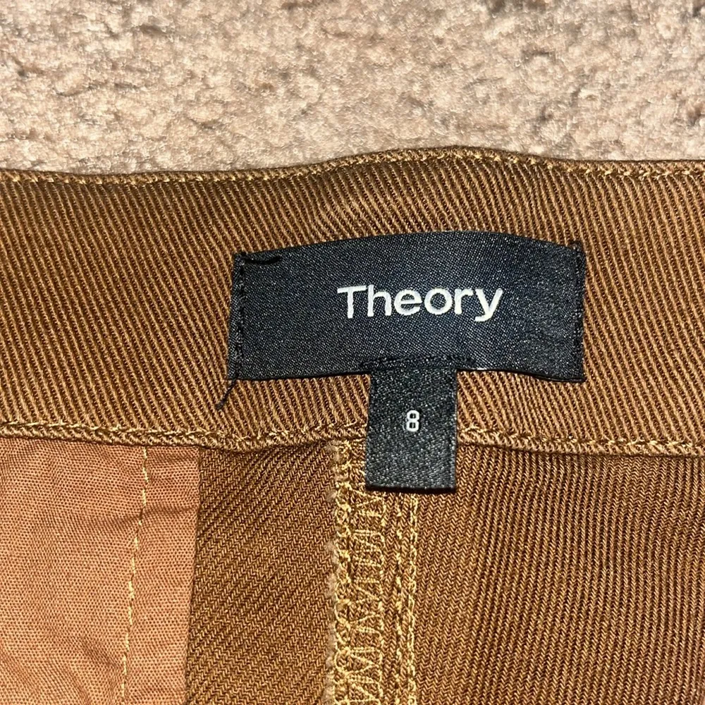 Theory Treeca Pant Cotton Twill Cedar Brown 8 - Image 9