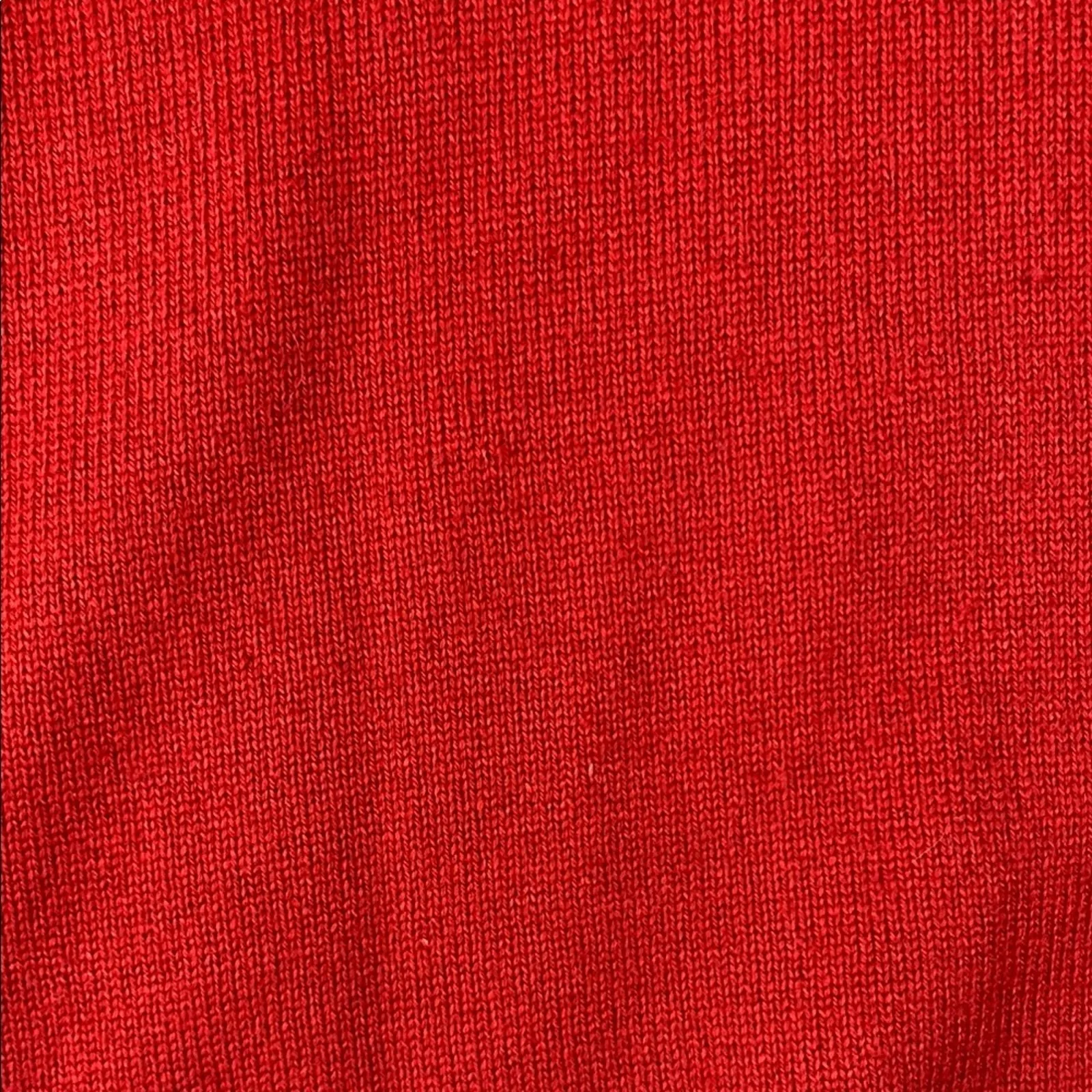 Lauren Ralph Lauren women's large ruffle neck sleeve red knit silk cashmere - Image 5