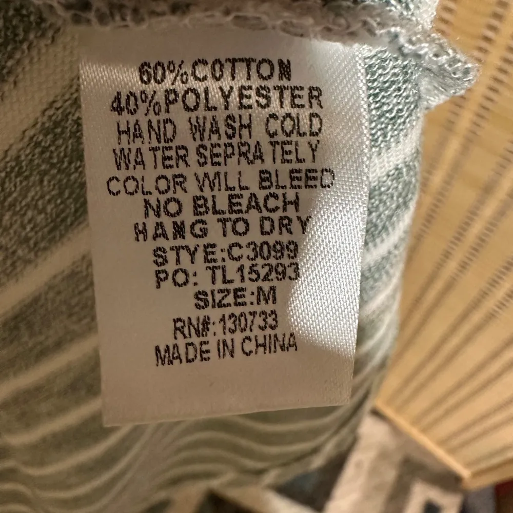 Umgee Gray White Striped Tunic Length Round Neck Cotton Tank Top Oversized M - Image 16