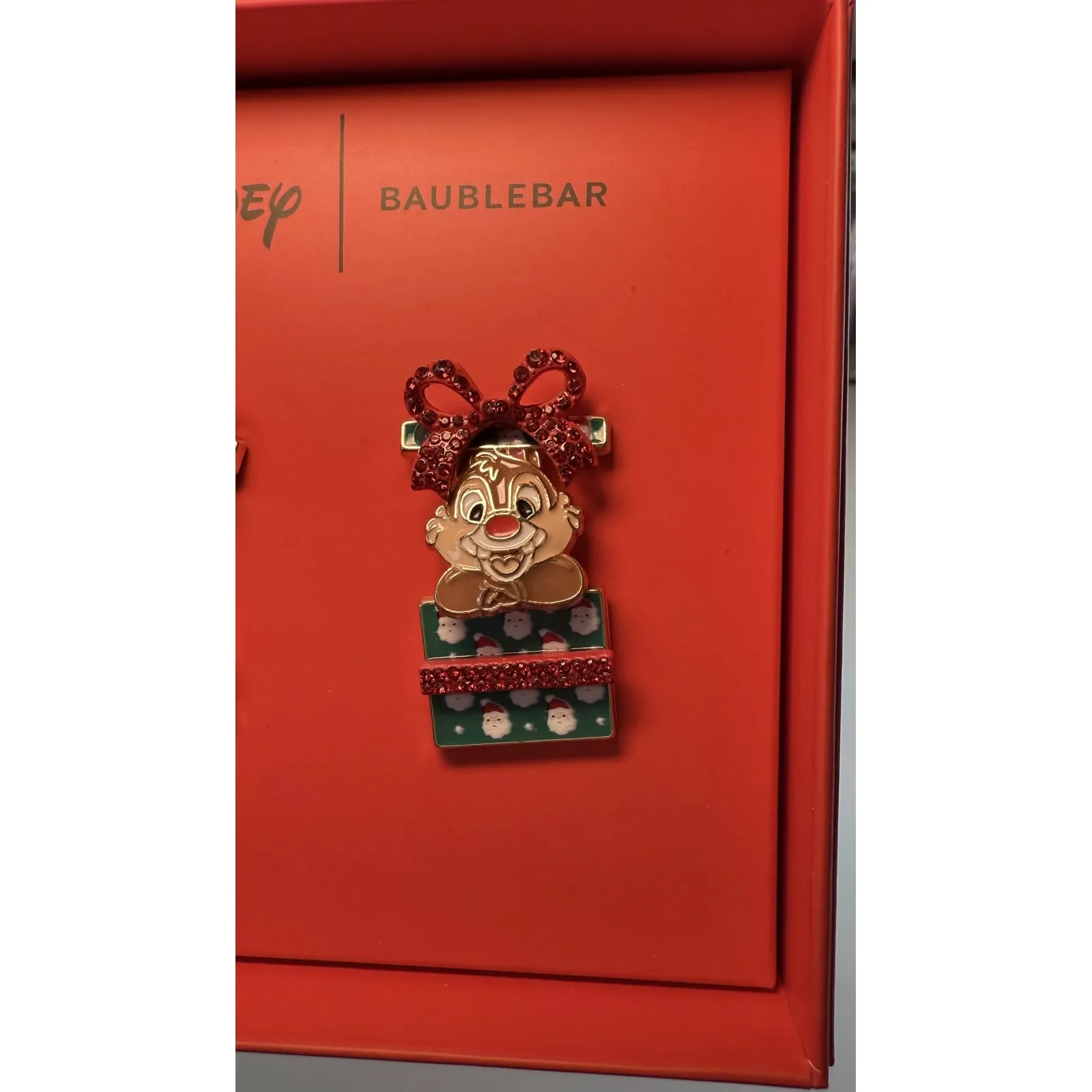 Disney Baublebar Chip & Dale Holiday Gift Christmas Earrings Set New in Box - Image 2