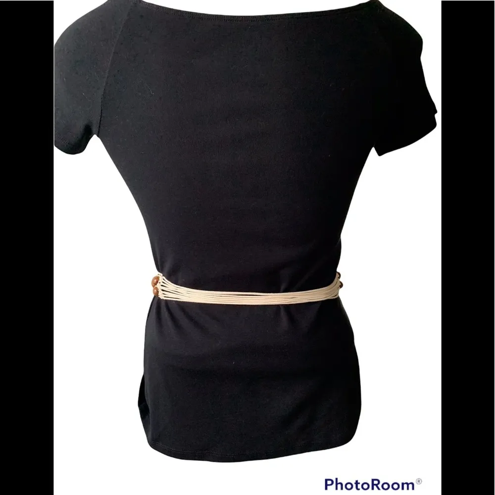 Macrame Boho Beaded Tie belt - Image 3