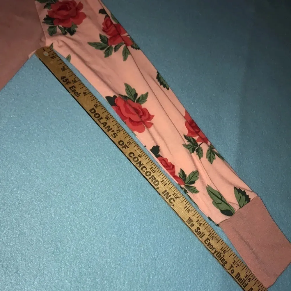 LULAROE hoodie rose floral print pouch pocket soft long sleeve NEW size S - Image 8