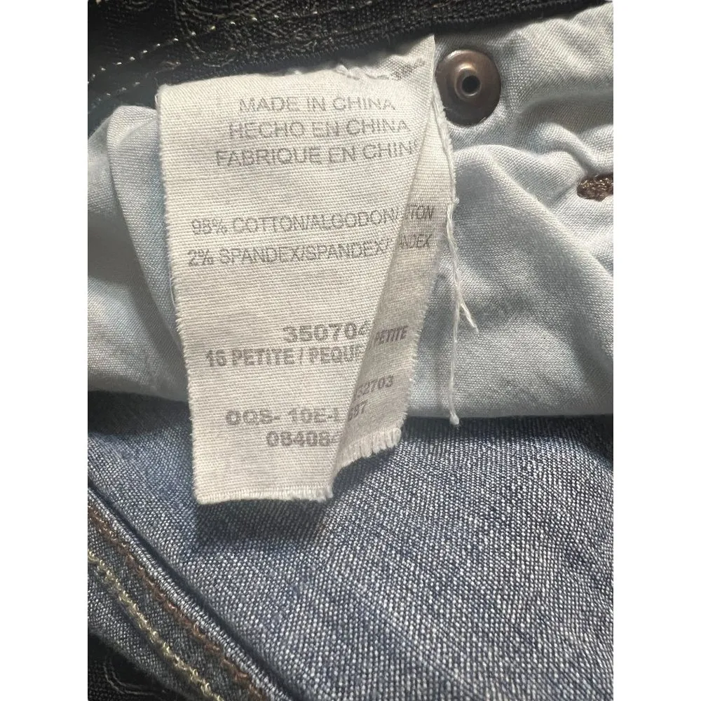 Lee Comfort Waistband Jeans Straight Leg Size 16 P Blue Plus Size Petite - Image 5