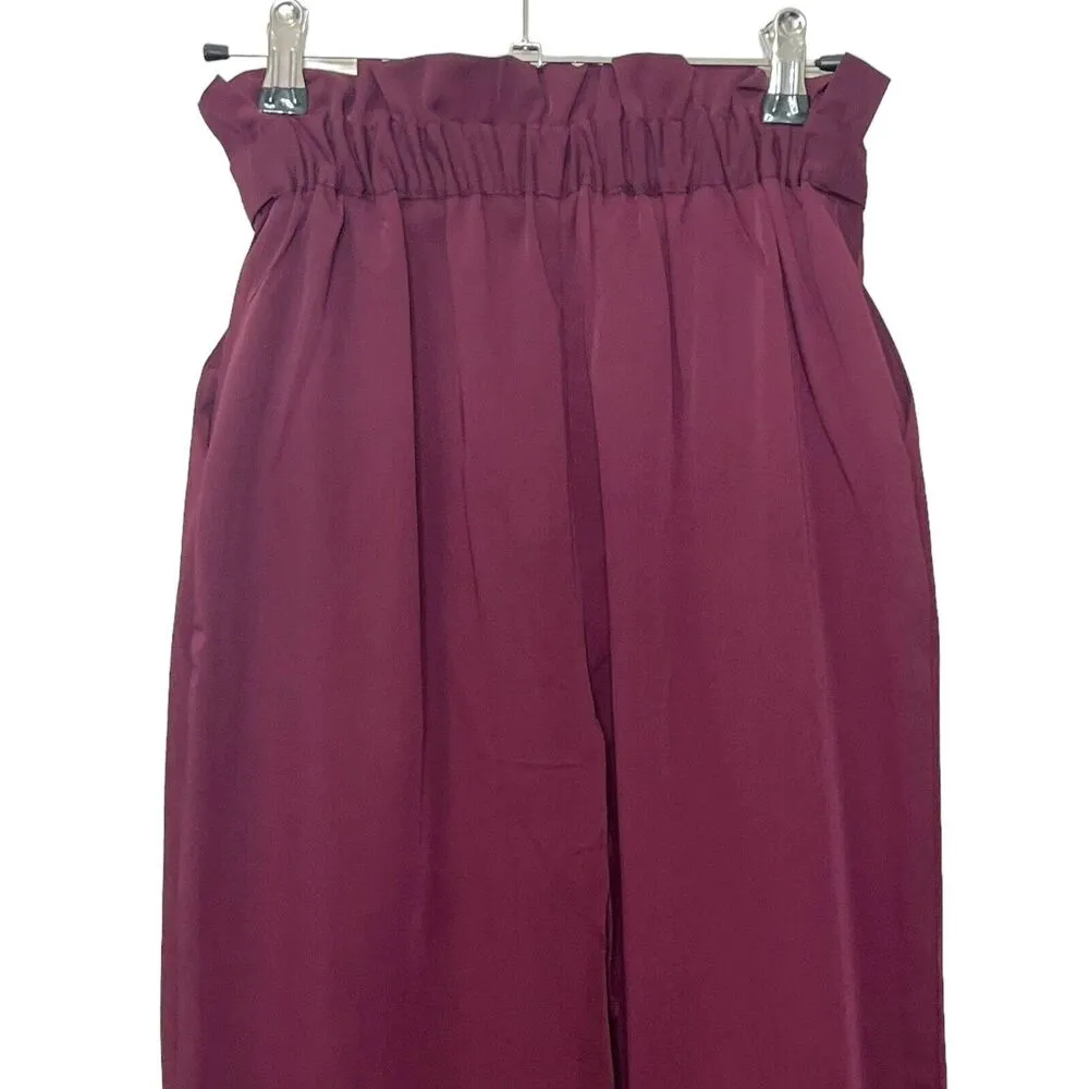 Superdown Revolve Lisa Belted Trouser Pants in Plum High Waist Women’s Size S - Image 6