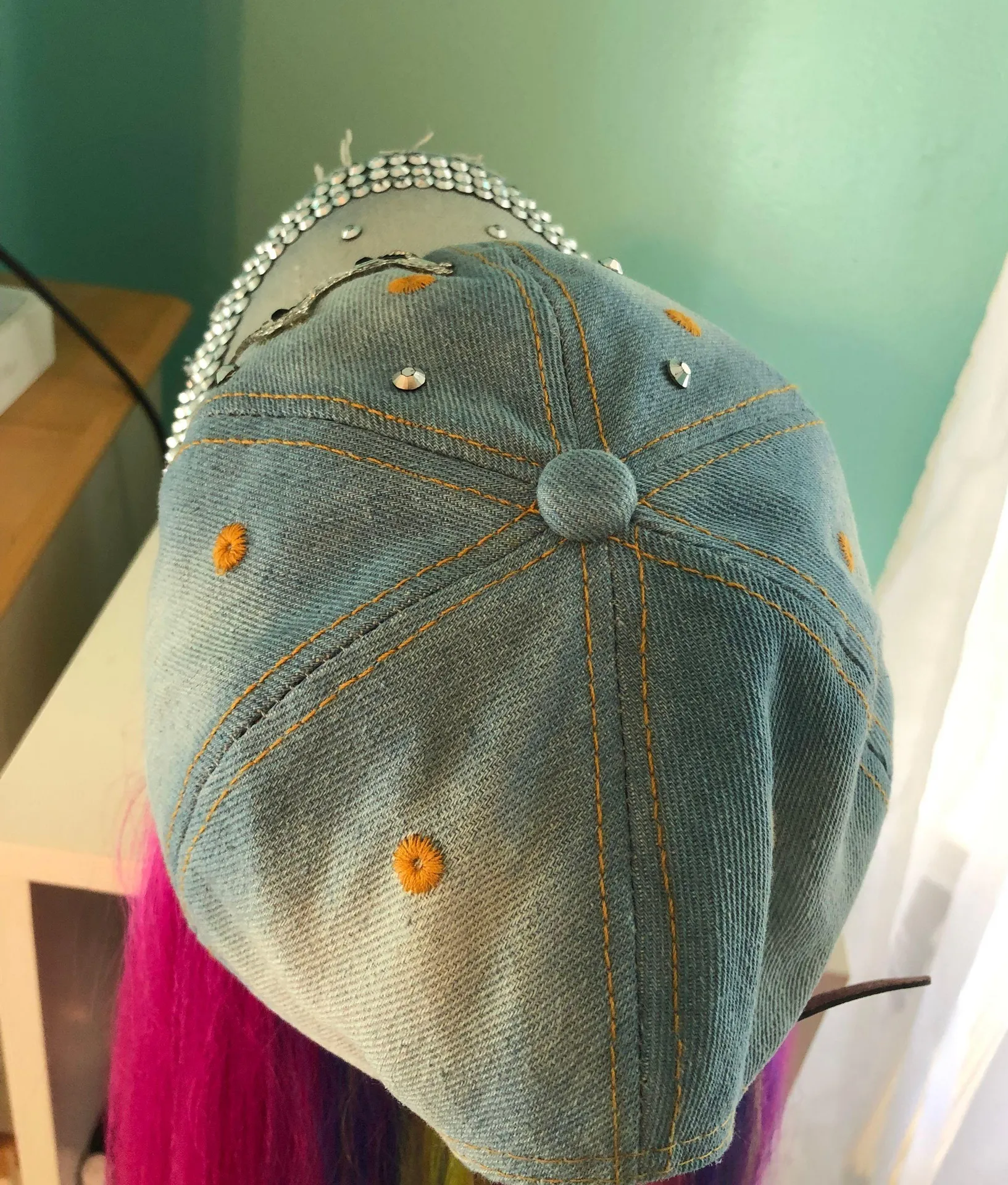 Woman’s Jean Hat Owl Blue - Image 5