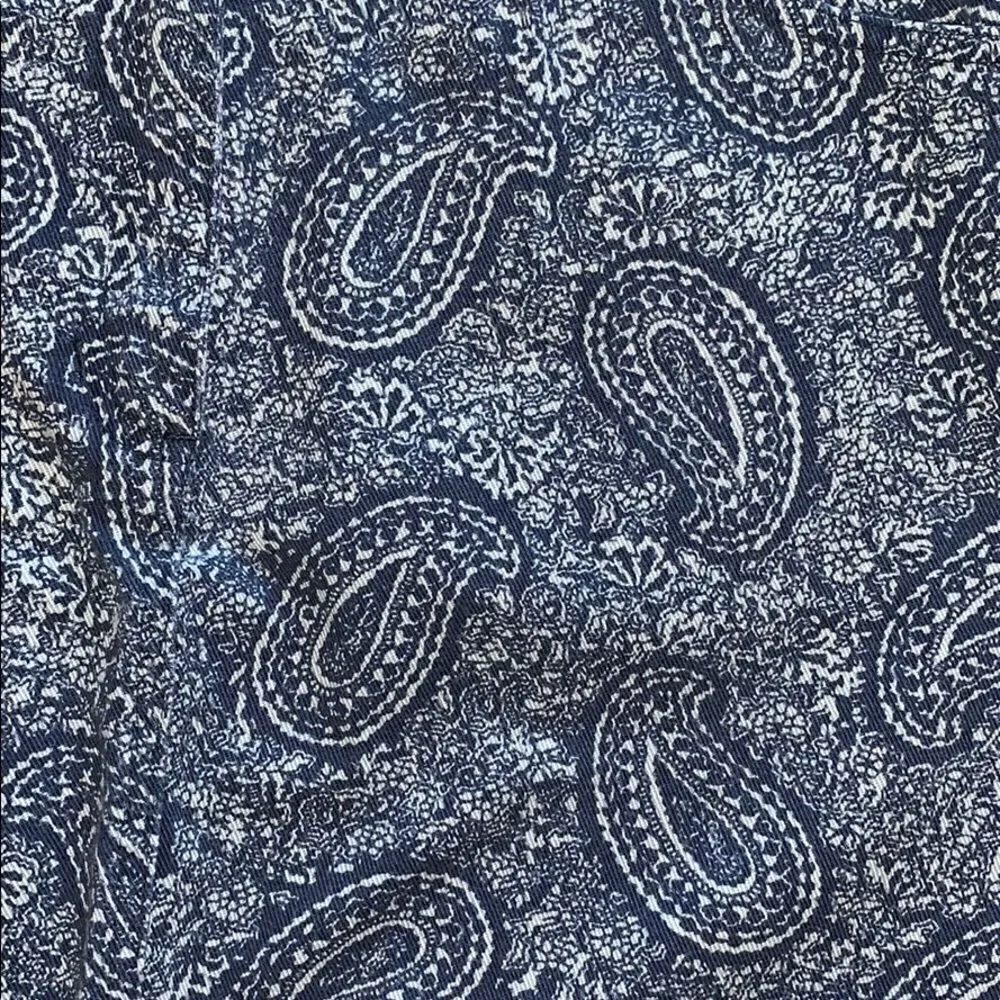 JONES WEAR SPORT blue paisley jean skirt 4‎ - Image 2