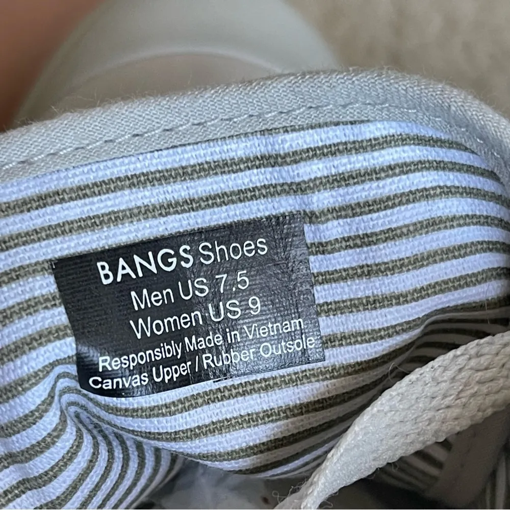 BANGS Floral Embroidered Canvas High Top Sneakers Women’s Size 9 Unisex Mens 7.5 - Image 8