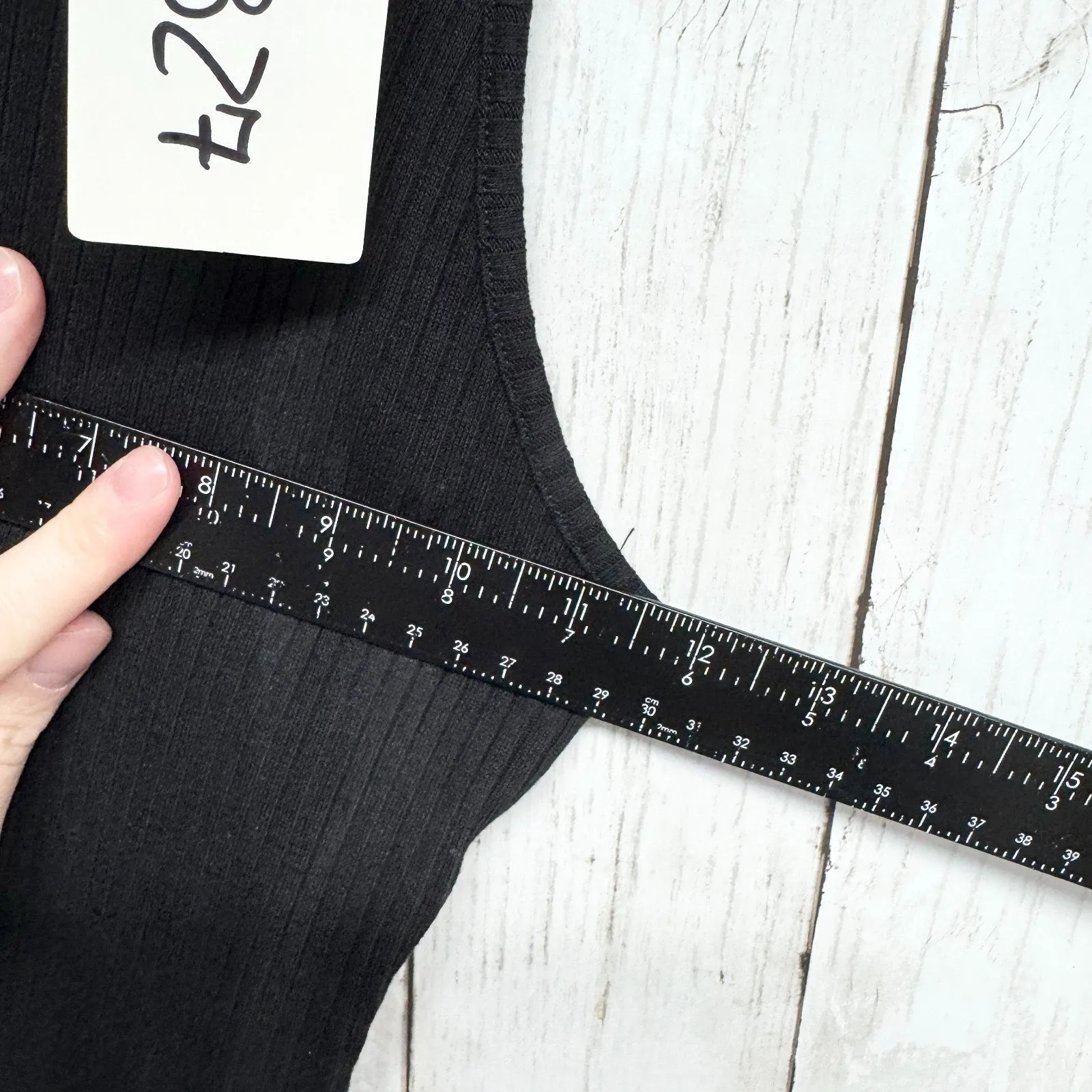 French Connection Dress Women Sz 4 Black Ribbed Sleeveless Spaghetti Strap Midi - Image 6