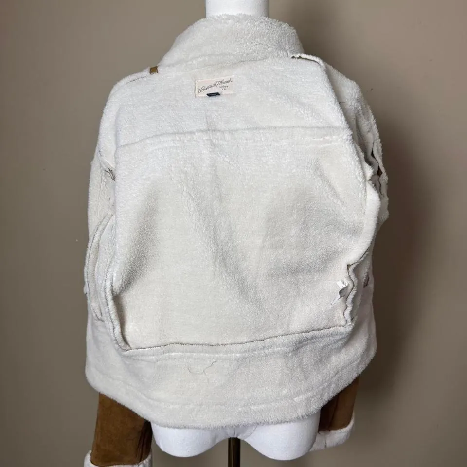 Universal Thread Size XS Faux Suede Faux Shearling Afghan Bomber Jacket Y2K Vibe - Image 7