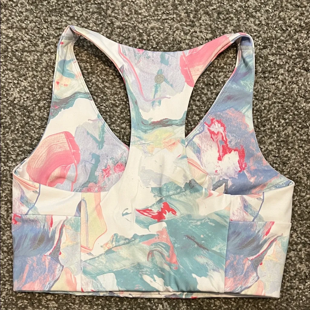 Zella Pastel Abstract Sports Bra - Image 3