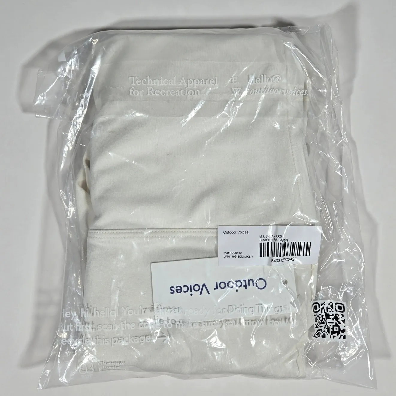 Outdoor‎ Voices Freeform 7/8 Legging in Milk Stone XXS NWT - Image 10