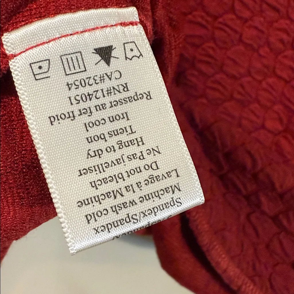 Anthropologie Porridge Floral Puff Sleeve Textured Top Burgundy MEDIUM - Image 7