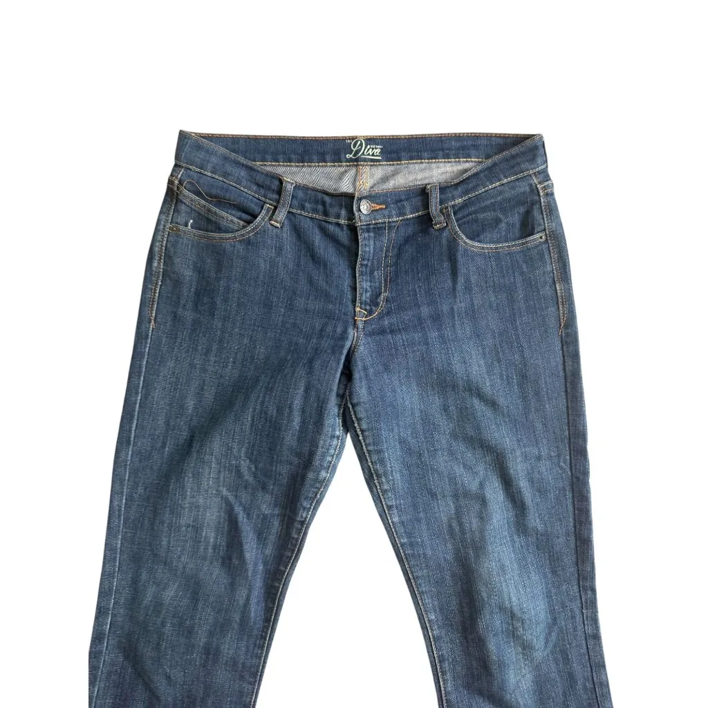 OLD NAVY The Diva Blue Straight Leg Jeans Size 12 Long - Image 5