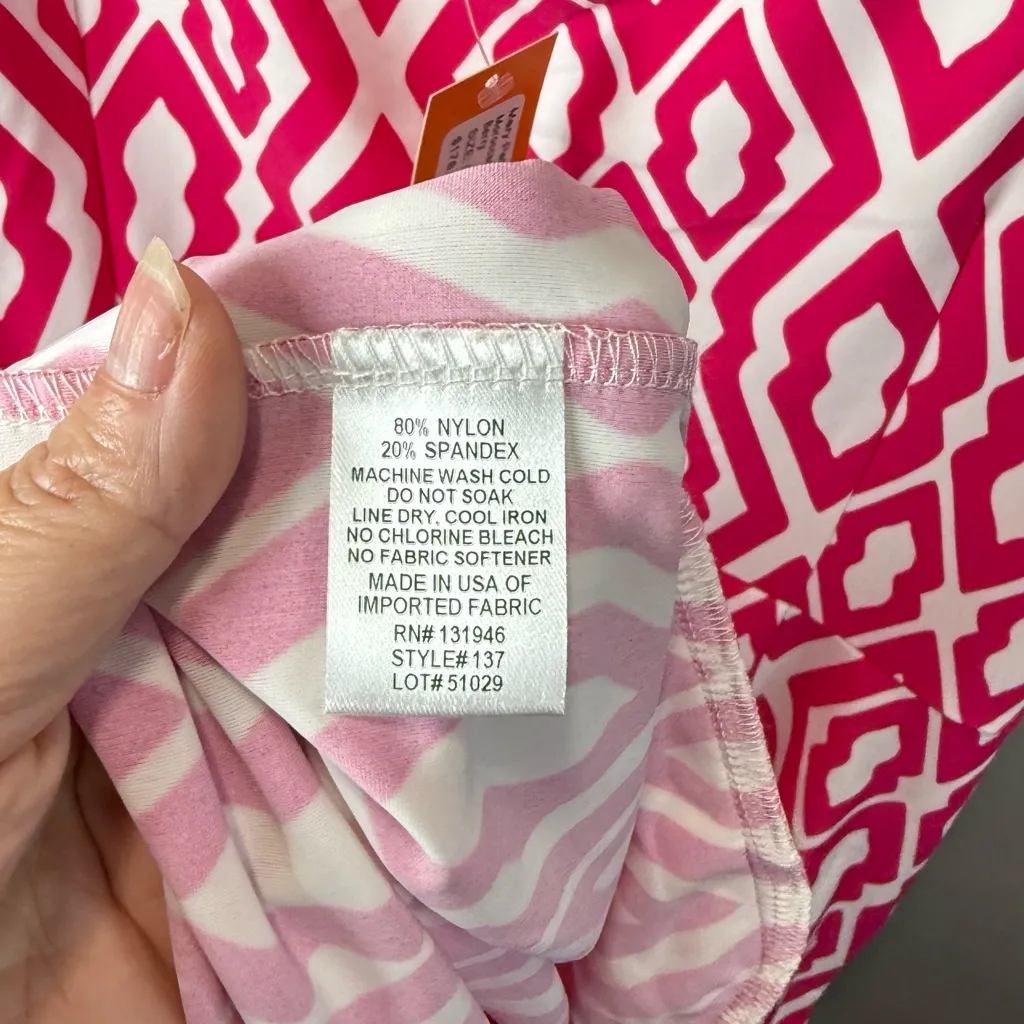 Jude Connally NWT Women’s Mary Pat Circle‎ Ikat Berry Dress with Pockets Large Pink - Image 5