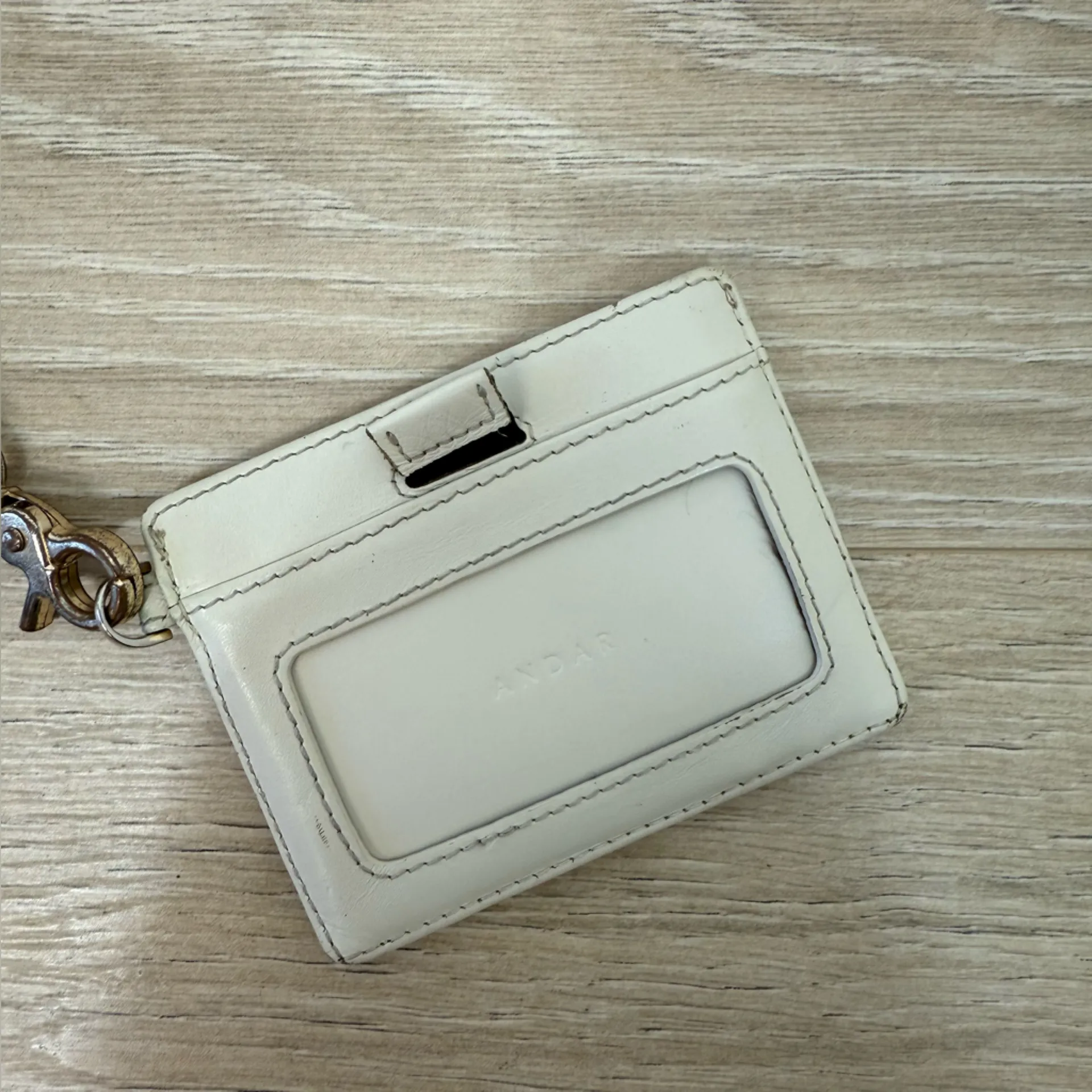 Andar Cream The Denner Slim Rfid Leather Wallet - Image 4