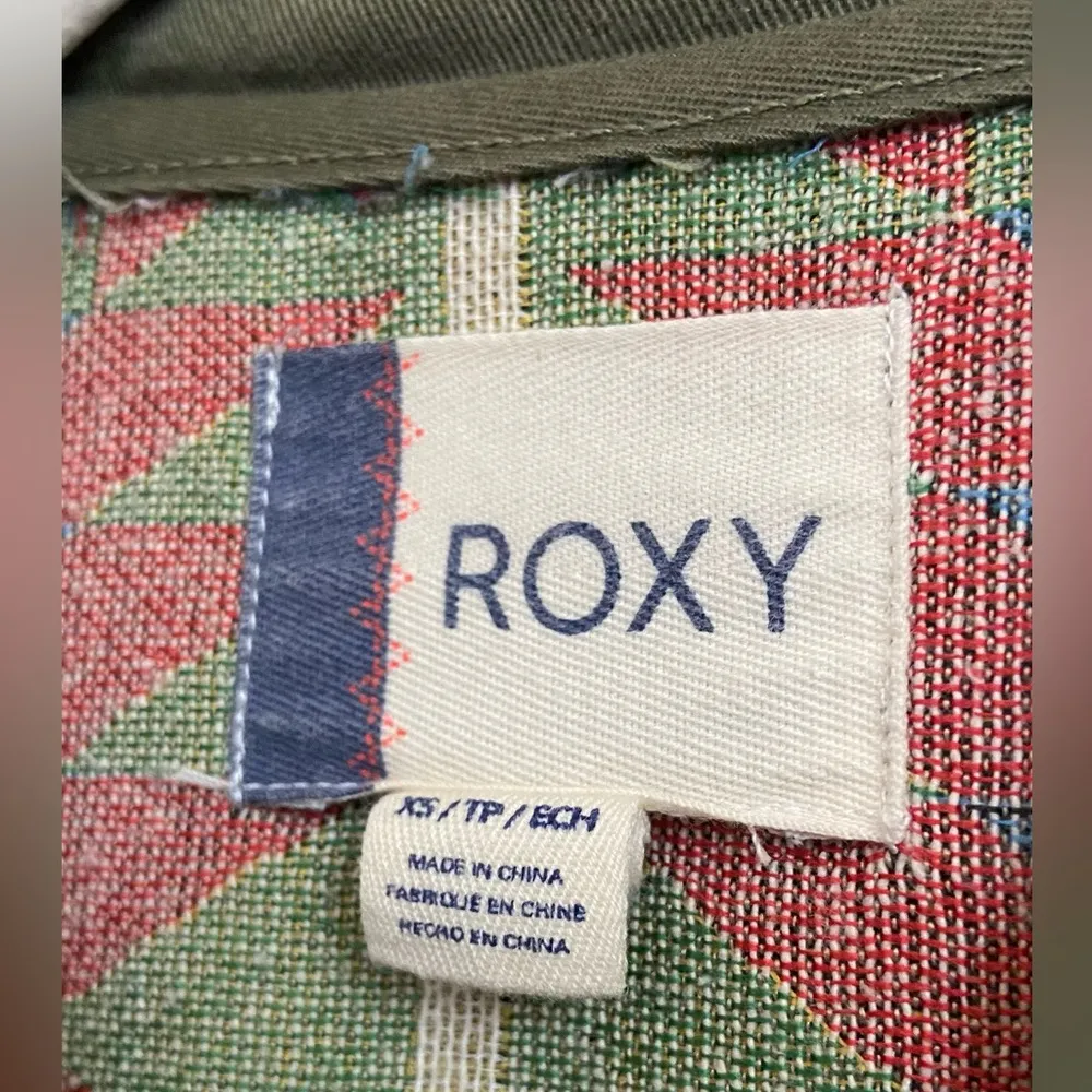 XS Distressed Olive Bomber Jacket - Image 4