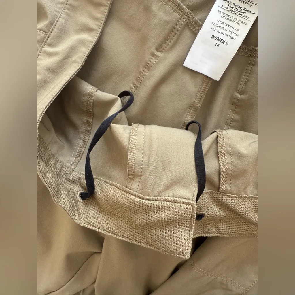 Patagonia Women's Quandary Pants Tan Khaki Activewear Outdoor Pants Size 14 - Image 9