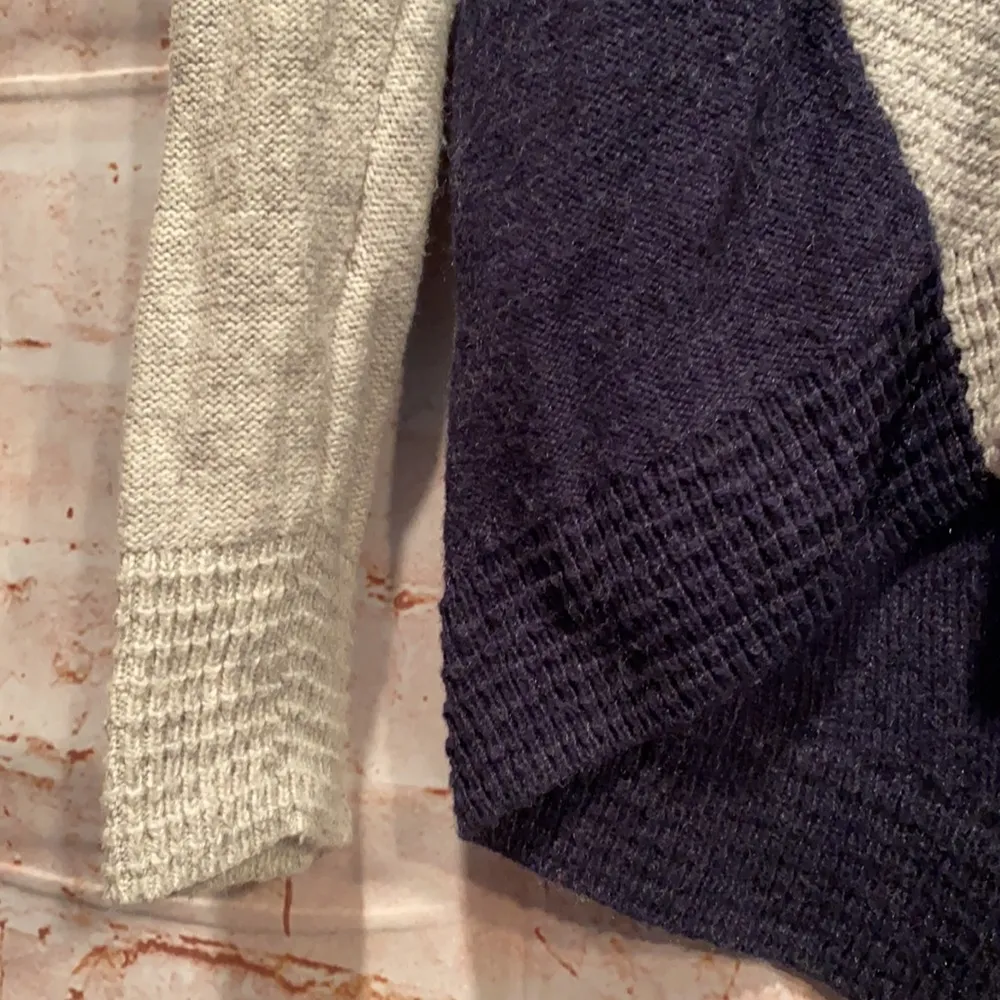 Madewell back zip hi low pullover sweater M grey - Image 3