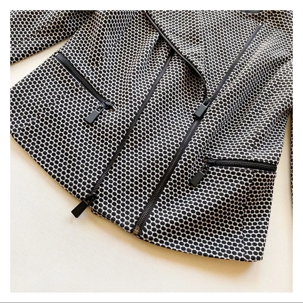 Vince Camuto Polka Dot Moto Jacket Blazer - Image 6