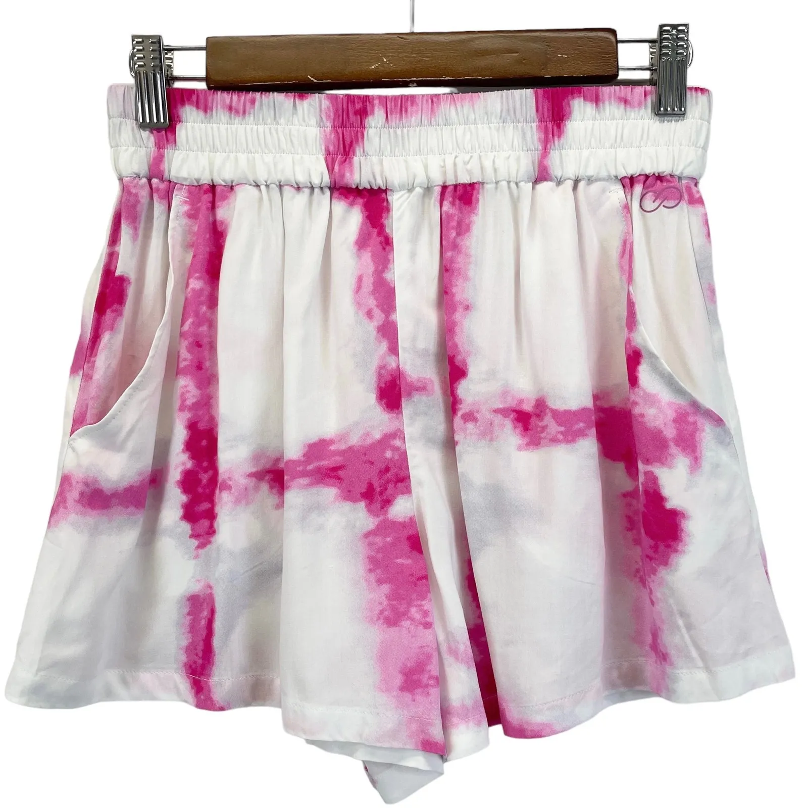 Calia Shorts Womens XS High Rise Watercolor‎ Tie Dye Pink White Coverup Shorts - Image 3