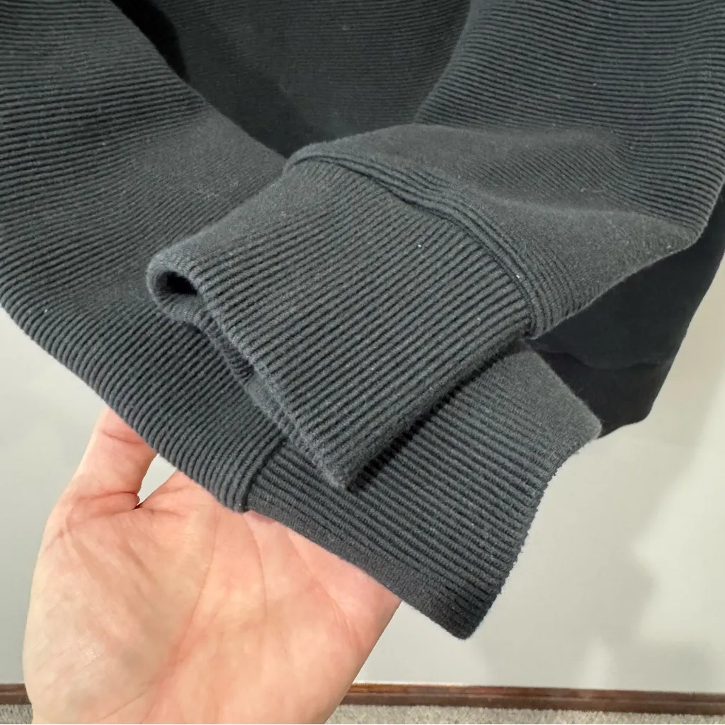 Varley x Barry’s Size Medium Black Manning Crewneck Ribbed Sweatshirt - Image 7