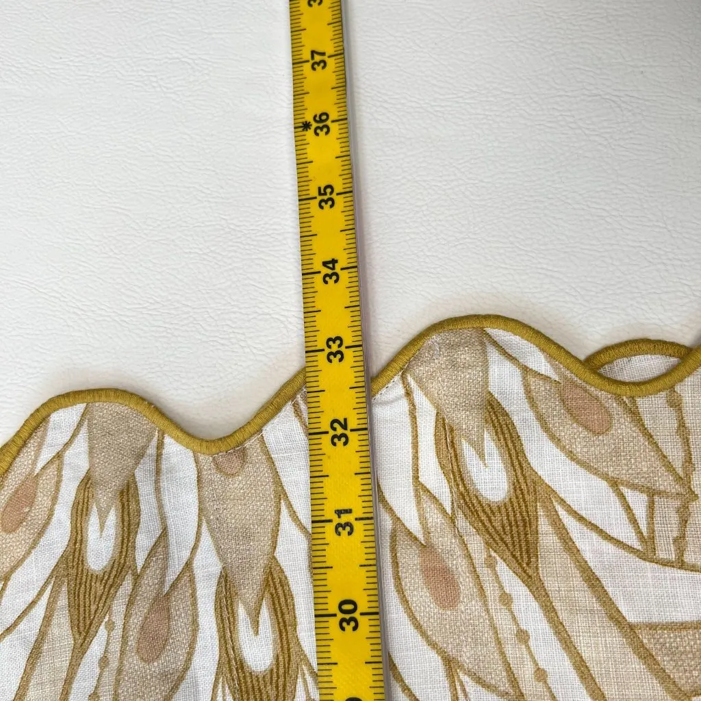 NWOT Farm Rio Midi Skirt Off-White/Beige Lace Nature Wavy Hem Linen Size XS - Image 11