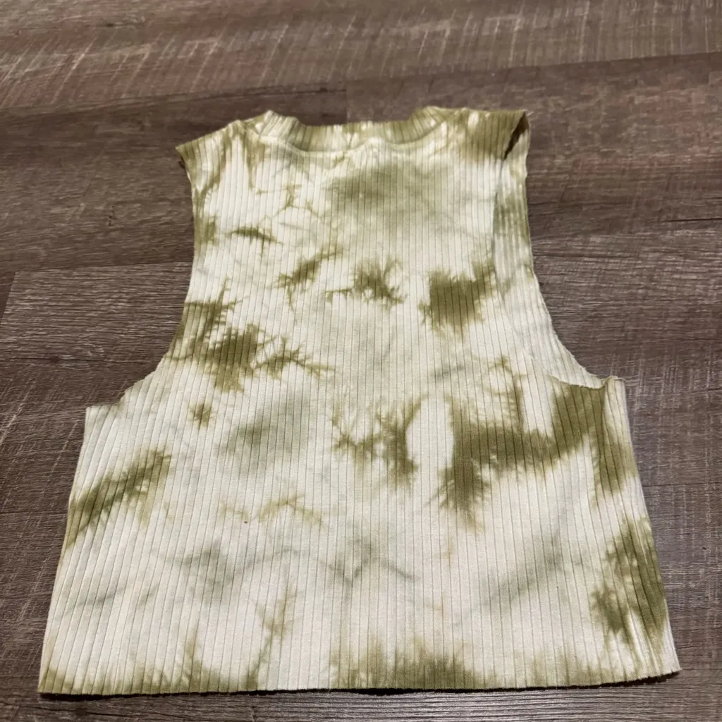 Aerie Green Tie Dye Tank Top - Image 3